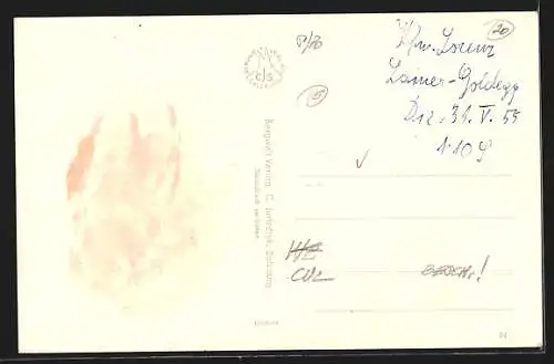 AK Goldegg im Pongau, Teilansicht in der Hügellandschaft