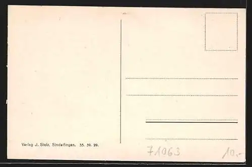 AK Sindelfingen, Anno 1650, Nach Merian