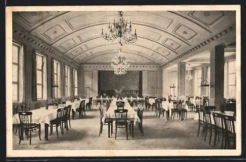 AK Korntal /Württ., Gemeindegasthaus, Grosser Saal mit Bühne