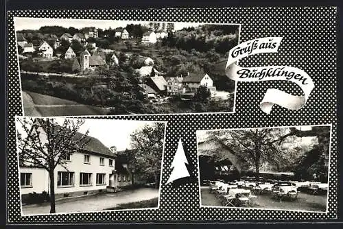 AK Buchklingen / Odw., Gasthaus Grüner Baum, Ortsansicht