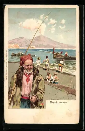 Lithographie Neapel / Napoli, Pescantore