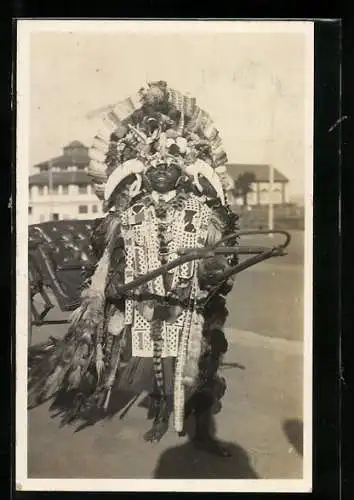 AK Rikscha-Fahrer in traditioneller Kleidung