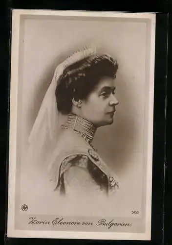 AK Portrait der Zarin Eleonore von Bulgarien