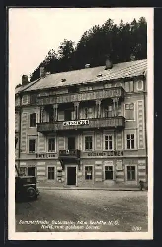 AK Gutenstein, Hotel zum goldenen Löwen