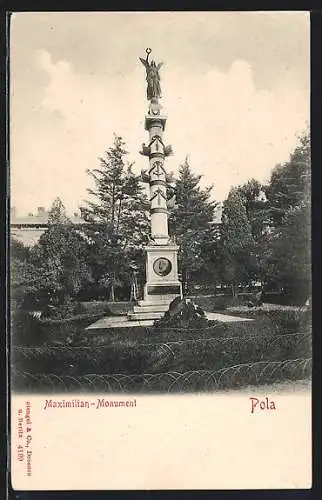 AK Pola, Partie am Maximilian-Monument