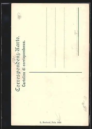 AK Pola, Porta aurea mit Via Sergia