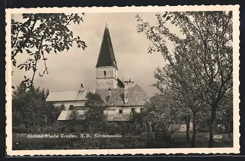 AK Gresten /N.-D., Blick zur Kirche