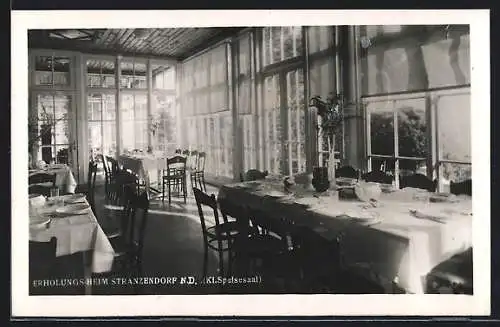 AK Stranzendorf /N.-D., Kleiner Speisesaal des Erholungs-Heimes