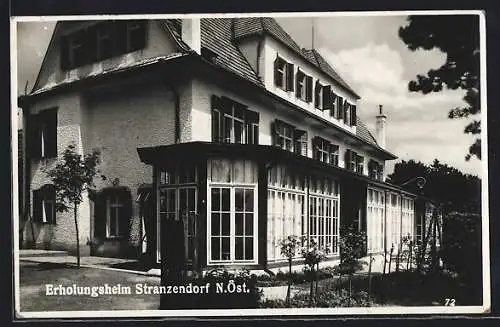 AK Stranzendorf, Fensterfront vom Erholungsheim