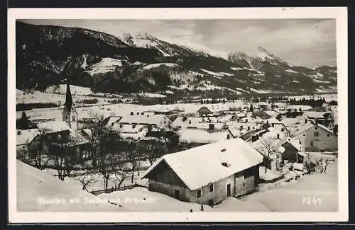 AK Mauthen, Ortsansicht mit Jauken und Reihskofel