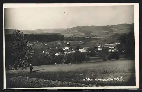 AK Natternbach, Ortsansicht mit Kirche