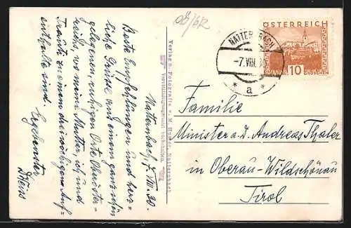 AK Natternbach, Ortsansicht mit Kirche