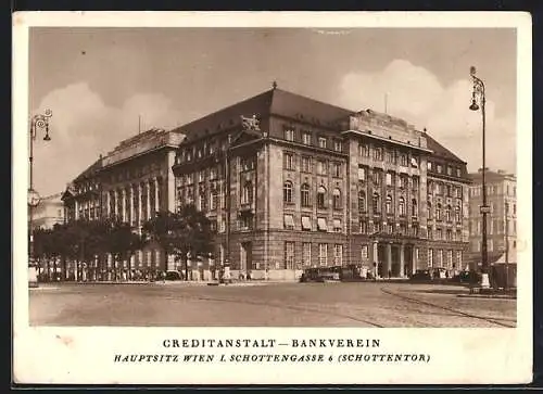 AK Wien, Creditanstalt-Bankverein, Schottengasse 6