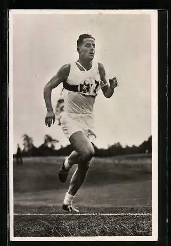 AK Berlin, Olympiade 1936, Hauptmann Handrick erringt die Goldmedaille im Fünfkampf