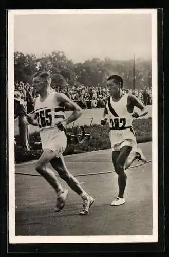 AK Berlin, Olympia 1936, Sieger Son mit Harper
