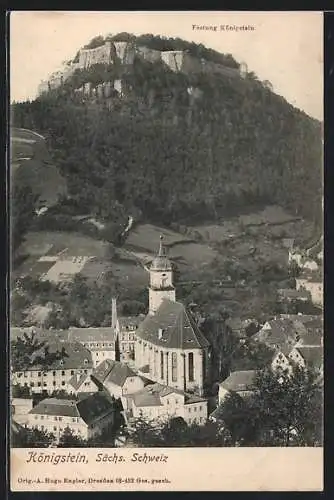 AK Königstein / Sächs. Schweiz, Festung Königstein