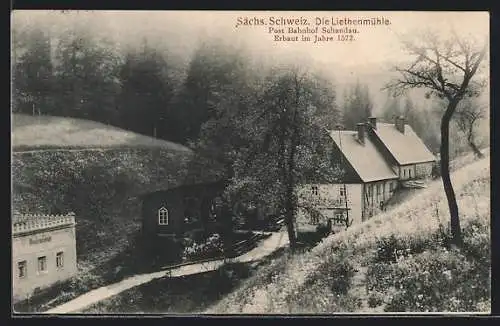 AK Schandau-Bahnhof /Sächs. Schweiz, Die Liethenmühle