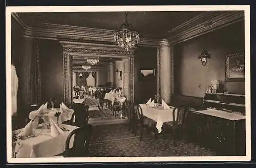 AK Erfurt, Wein-Restaurant Horst Kohl am Kaiserplatz, Rotes Zimmer, Innenansicht