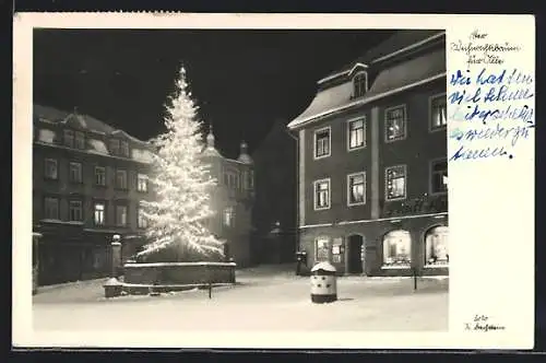 AK Ilmenau, Weihnachtsbaum vor der Stadt-Apotheke
