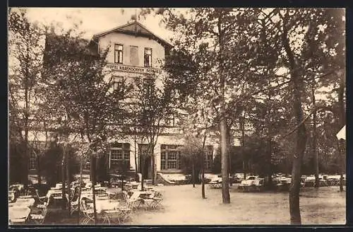 AK Hamburg-Haake, Hotel und Restaurant Eissendorfer Schweiz, Teilansicht des Gartens