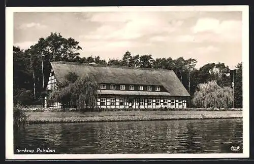 AK Potsdam, Gasthaus Seekrug / Luftschiffhafen am Templiner See Otto Haupt