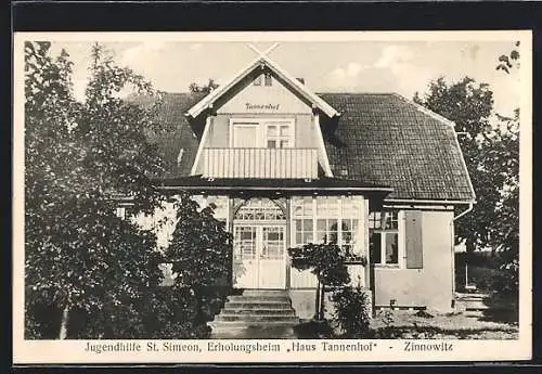 AK Zinnowitz, Erholungsheim Haus Tannenhof d. Jugendhilfe St. Simeon