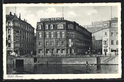 AK Berlin, Hotel Hermes, Schiffbauerdamm 4