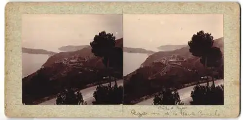 12 Stereo-Fotografien Ansicht Cote d`Azur, Cap Ferrat, Cap Roux, Cap-Martin, Blick von den Bergen, wunderschöne Natur