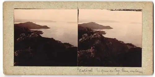 12 Stereo-Fotografien Ansicht Cote d`Azur, Cap Ferrat, Cap Roux, Cap-Martin, Blick von den Bergen, wunderschöne Natur