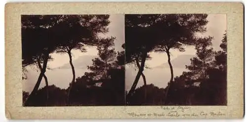 12 Stereo-Fotografien Ansicht Cote d`Azur, Cap Ferrat, Cap Roux, Cap-Martin, Blick von den Bergen, wunderschöne Natur