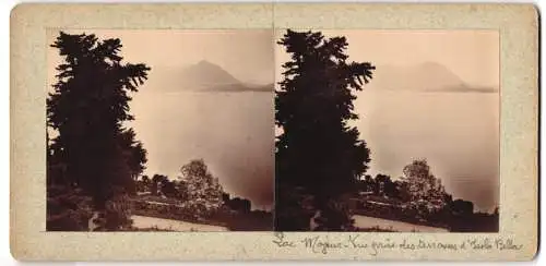 Stereo-Fotografie unbekannter Fotograf, Ansicht Isola Bella, Lac Majeur, vue prise des Terrases d`Isola Bella