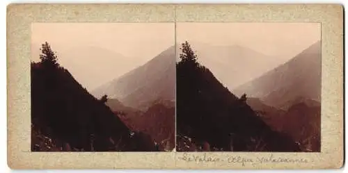 Stereo-Fotografie unbekannter Fotograf, Ansicht Niederalpl, le Valais alpes Valaisannes