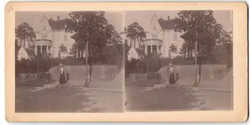 Stereo-Fotografie unbekannter Fotograf, Ansicht Berlin-Grunewald, Villa in der Wallotstrasse vom 17.06.1900