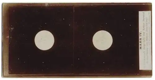 Stereo-Fotografie Arthur Stentzel, Hamburg, Planet Mars IV. beobachtet von Robert Jonckheere