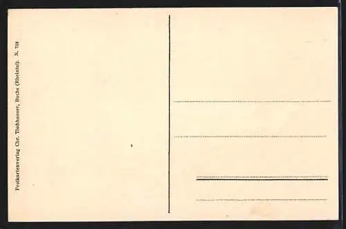 AK Buchs, Blick auf die Ortschaft m. Alvier u. Krummenstein