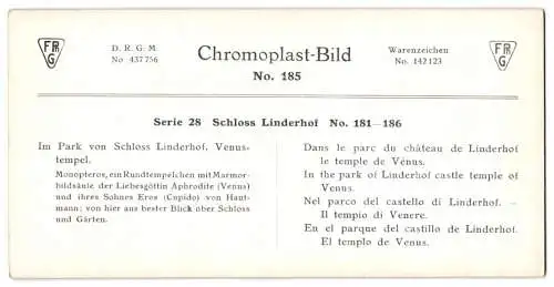 Stereo-Fotografie Chromoplast No. 185, Ansicht Ettal, der Venustempel am Schloss Linderhof