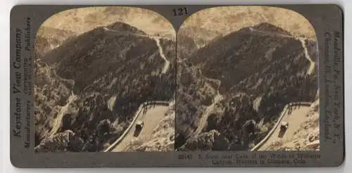 Stereo-Fotografie Keystone View Company, Meadville, Ansicht Colorado, Cave of the Winds to Williams Canyon
