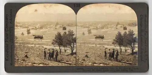 Stereo-Fotografie Keystone View Company, Meadville, Ansicht Leadville / Colorado, Looking to Mt. Massive, Lake County
