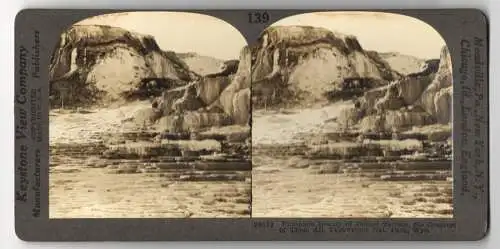 Stereo-Fotografie Keystone View Company, Meadville, Ansicht Yellowstone / Wyoming, Jupiter Terrace