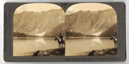 Stereo-Fotografie Keystone View Company, Meadville, Ansicht Montana, Avalanche Basin, Glacier National Park