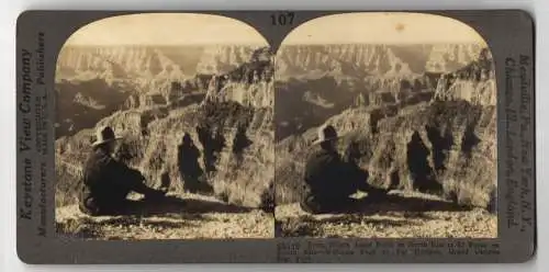 Stereo-Fotografie Keystone View Company, Meadville, Ansicht Colorado, Grand Canyon from Bright Angel Point