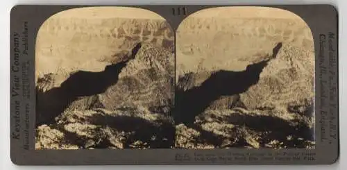 Stereo-Fotografie Keystone View Company, Meadville, Ansicht Grand Canyon / Arizona, Winding Colorado to Painted Desert