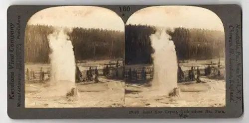 Stereo-Fotografie Keystone View Company, Meadville, Ansicht Yellowstone / Wyoming, Lone Star Geyser