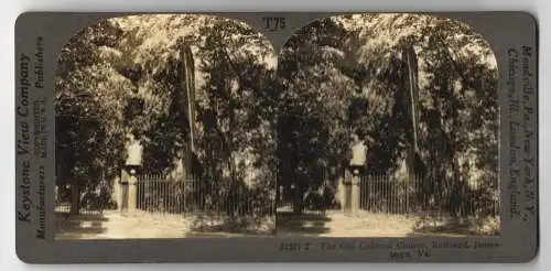 Stereo-Fotografie Keystone View Company, Meadville, Ansicht Jamestown / Virginia, Old Colonial Church