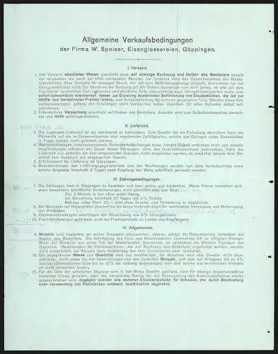 Rechnung Göppingen 1911, W. Speiser, Fabrik landwirtschaftl. Maschinen & Eisengiesserei, Die Fabrik aus der Vogelschau
