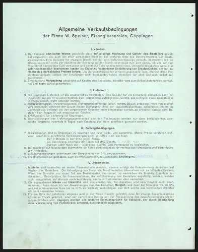 Rechnung Göppingen 1911, W. Speiser, Fabrik landwirtschaftl. Maschinen & Eisengiesserei, Das Werk aus der Vogelschau