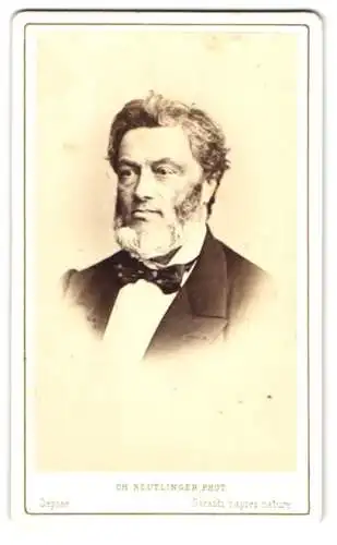 Fotografie Ch. Reutlinger, Paris, Portrait Jules Favre, französischer Aussenminister der 3. Republik