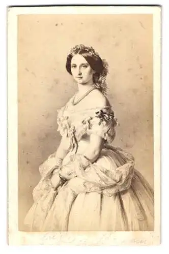 Fotografie E. Desmaisons, Paris, Luise von Preussen, Grossherzogin von Baden, Frau von Grossherzog Friedrich I. v. Baden