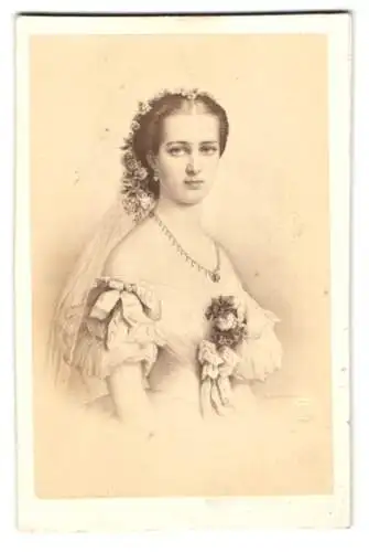 Fotografie E. Desmaisons, Paris, Alexandra von Dänemark, als junge Frau, Queen Consort von König Edward VII.