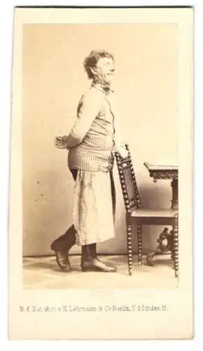 Fotografie H. Lehmann & Co., Berlin, Portrait Johann Nepomuk Nestroy, öster. Schauspieler und Opernsänger